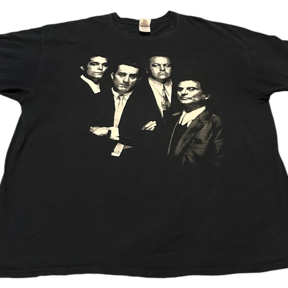 Rare 00s Vintage GoodFellas Movie Black T Shirt 2XL Liotta Pesci Sorvino DeNiro
